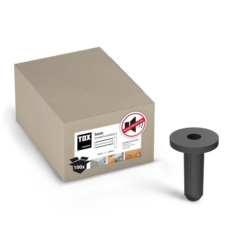 TOX 18100102 Schallschutzdübel Sonic KB 10/30 Sound Insulation Dowel, Silver