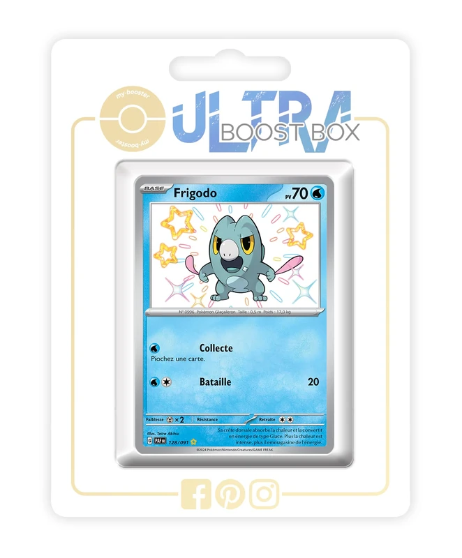 Frigodo (Frigibax) 128/091 Shiny - my-booster X Écarlate et Violet 4.5 - Destinées de Paldea Box of 10 Pokemon French Cards