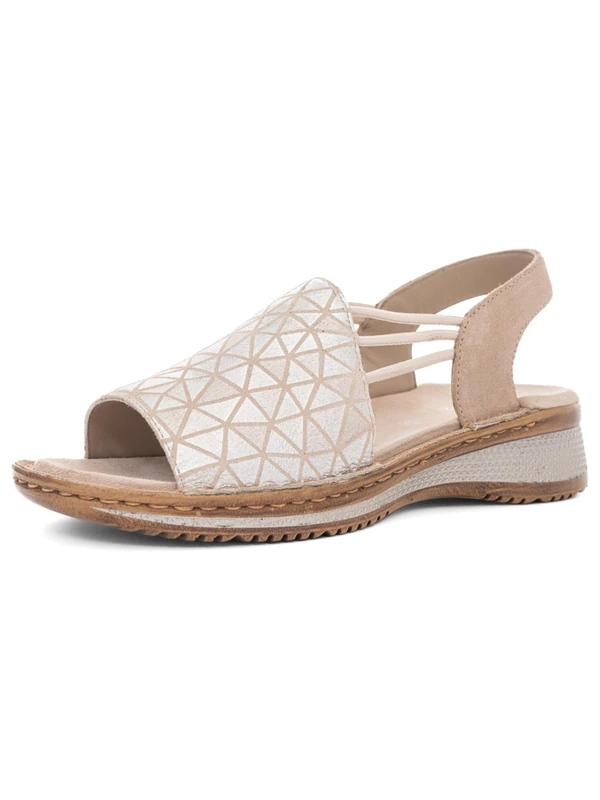 ARA Women's Hawaii Sandals, Sand/Silver, Sand, 36 EU