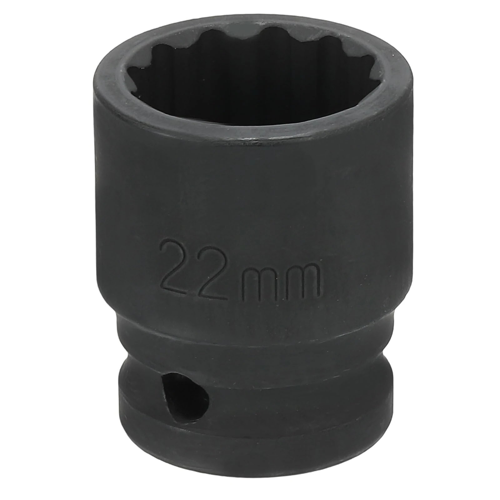 sourcing map 12-Point Impact Socket 1/2 Inch Drive 22mm Metric Cr-V Shallow Impact Socket Nut Driver Wrench for Auto Repair