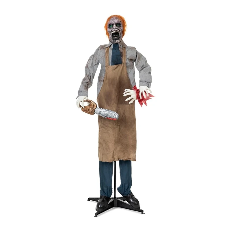 viving - Zombie Costume with Chainsaw Size 130 X 18 X 70 cm, Multicolor (1)