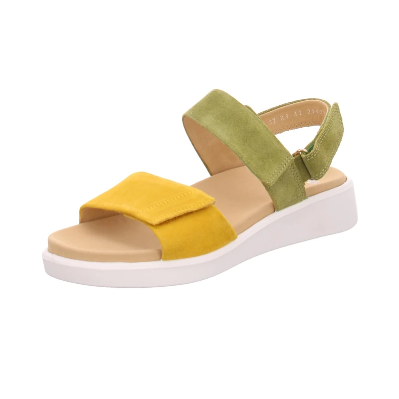 ARA Women's Madeira Sandals, Corn, Kiwi, 41 EU Wide, corn kiwi, 8.5 UK