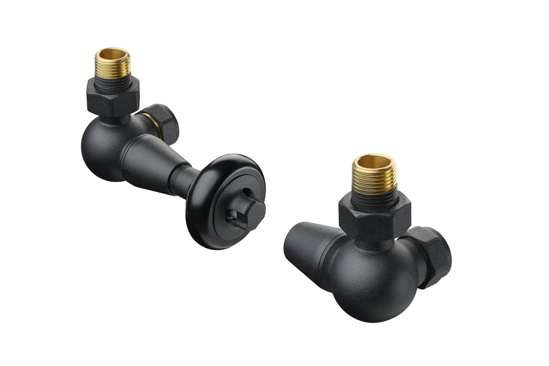 Terma Radiator Valves, Matt Black