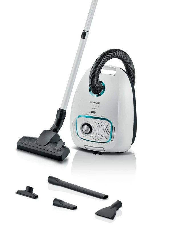 Bosch Serie 4 BGB41HYGGB ProHygienic 600W 4.5KG Bagged Cylinder Vacuum Cleaner for carpets, rugs, upholstery and car interiors - White