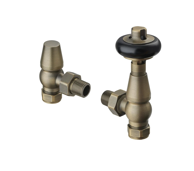 Terma Radiator Valves, Old English Brass