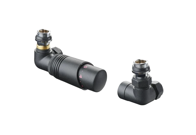 Terma Radiator Valves, Matt Black