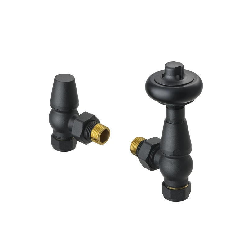 Terma Radiator Valves, Matt Black