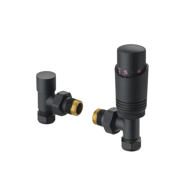 Terma Radiator Valves, Matt Black