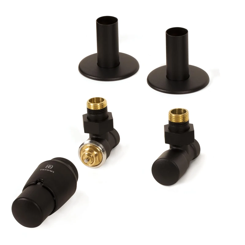 Terma Radiator Valves, Heban Black