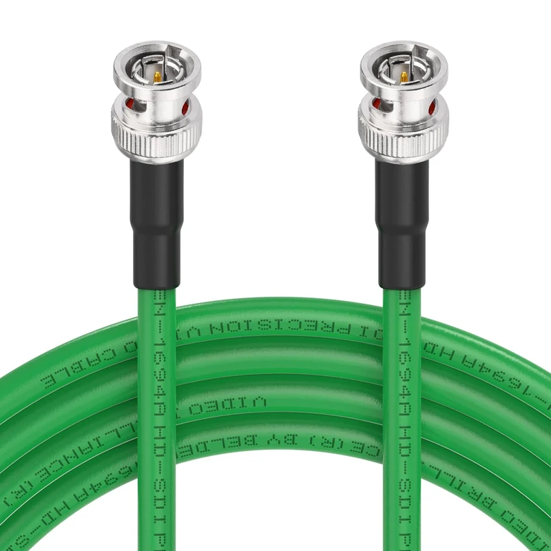 Superbat 3G/6G/12G SDI Cable 15m BNC Male to Male Belden 1694A(Green) SDI Video Cable 75ohm for HD Camera CCTV Monitor Video Equipment Supports HD-SDI/3G-SDI/6G-SDI/12G-SDI/4K/8K