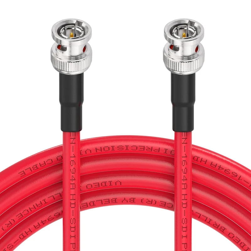 Superbat 3G/6G/12G SDI Cable 15m BNC Male to Male Belden 1694A(Red) SDI Video Cable 75ohm for HD Camera CCTV Monitor Video Equipment Supports HD-SDI/3G-SDI/6G-SDI/12G-SDI/4K/8K