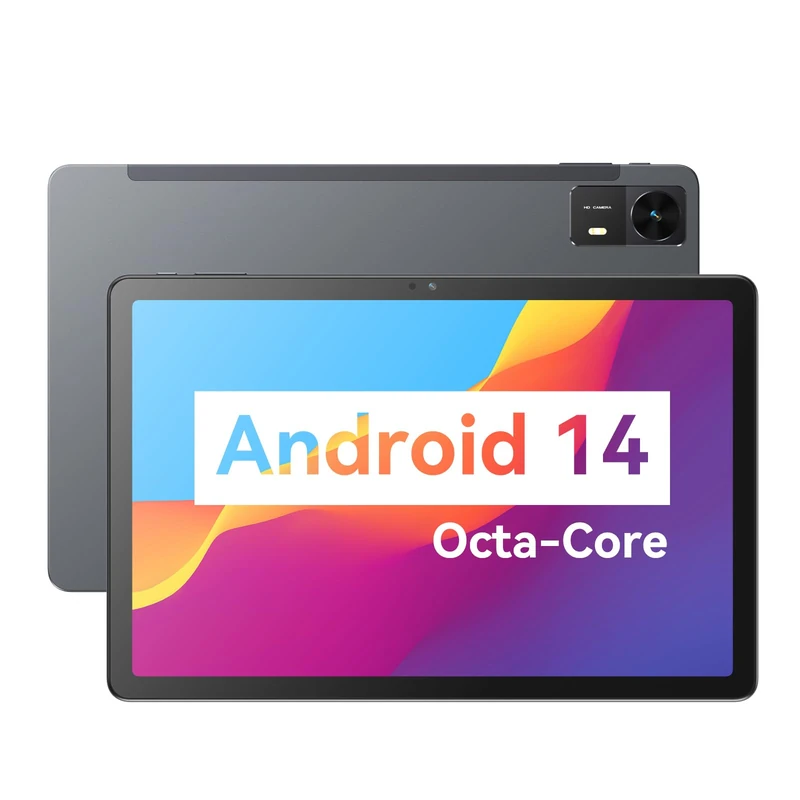 BWJBSW Tablet Android 10.95 Inch HD Display, 4GB RAM, 128GB, with Quad Stereo Speakers 8000mAh Battery, Black, Wi-Fi, Bluetooth, Type-C