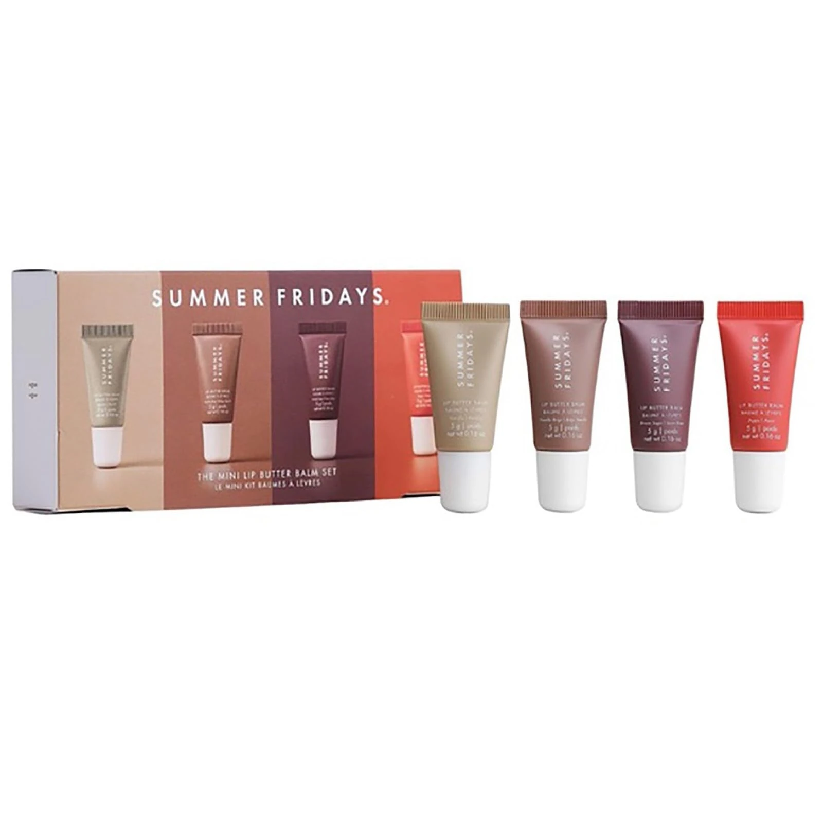 Summer Fridayss Lip Butter Balm, Summer Lip Balm Moisturizing Natural Lip Balm (4pc), Locks In Moisture, Moisturizes And Brightened, Contains Shea Butter, For Chapped Lips, For Men And Women