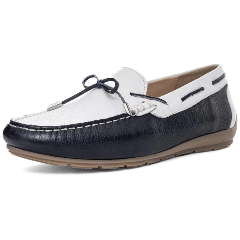 ARA Women's Alabama Moccasin, Blue White, 42.5 EU