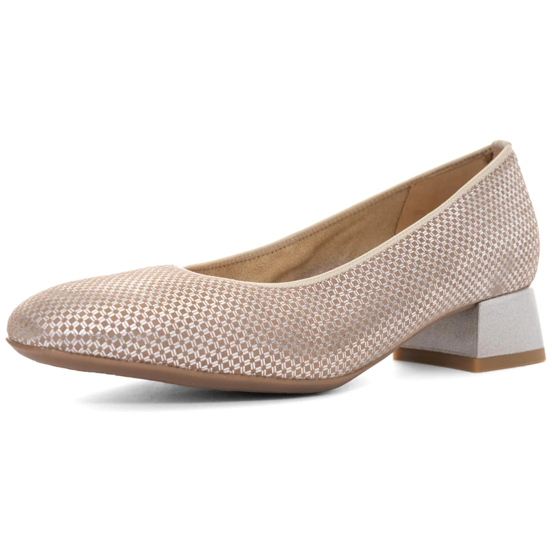 ARA Women's Graz Pumps, Cashmere/Silver, 39 EU Wide, Cashmere Silver, 7 UK