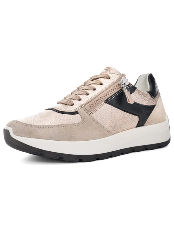 ARA Shoes Women's Low New York Trainers, Beige, 41.5 EU Weit