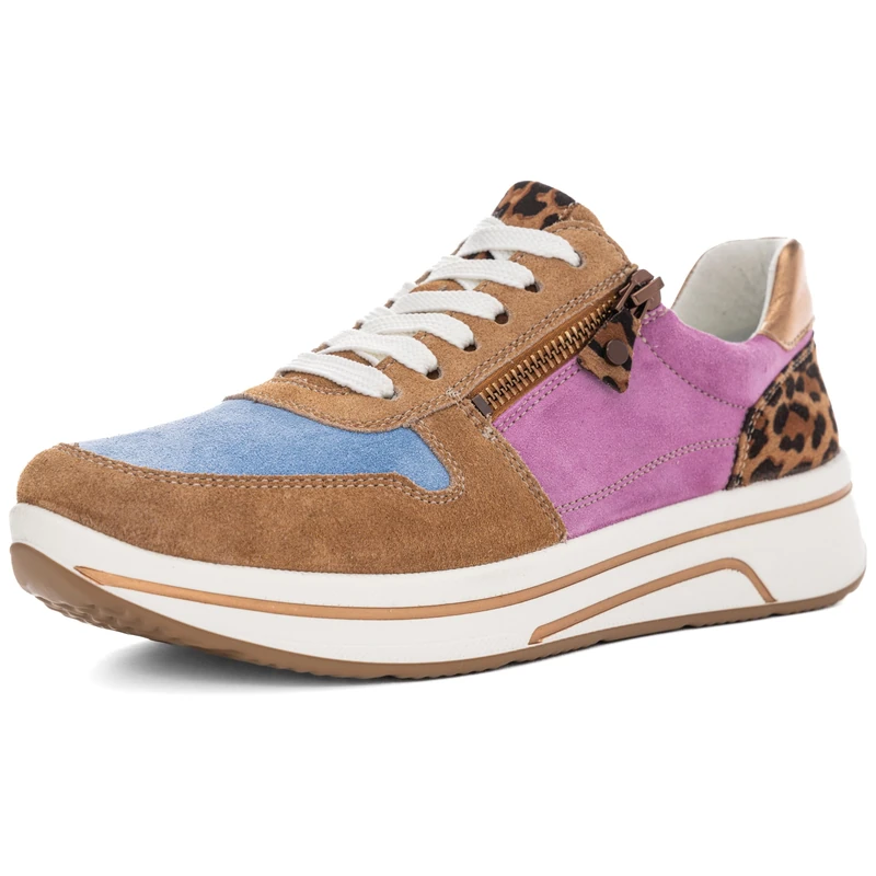 ARA Women's Sapporo Trainers, Biscuit Azzuro Natural Orchid Whisky, 38 EU Weit