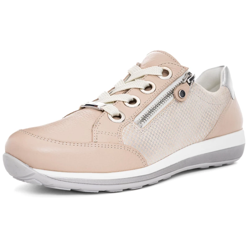 ARA Women Osaka Sneaker, Shell Silver Silver, 42 EU Weit