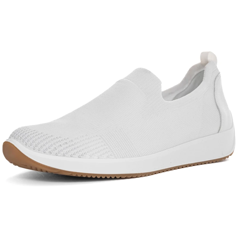ARA Women Lissabon Loafer, White, 8.5 UK