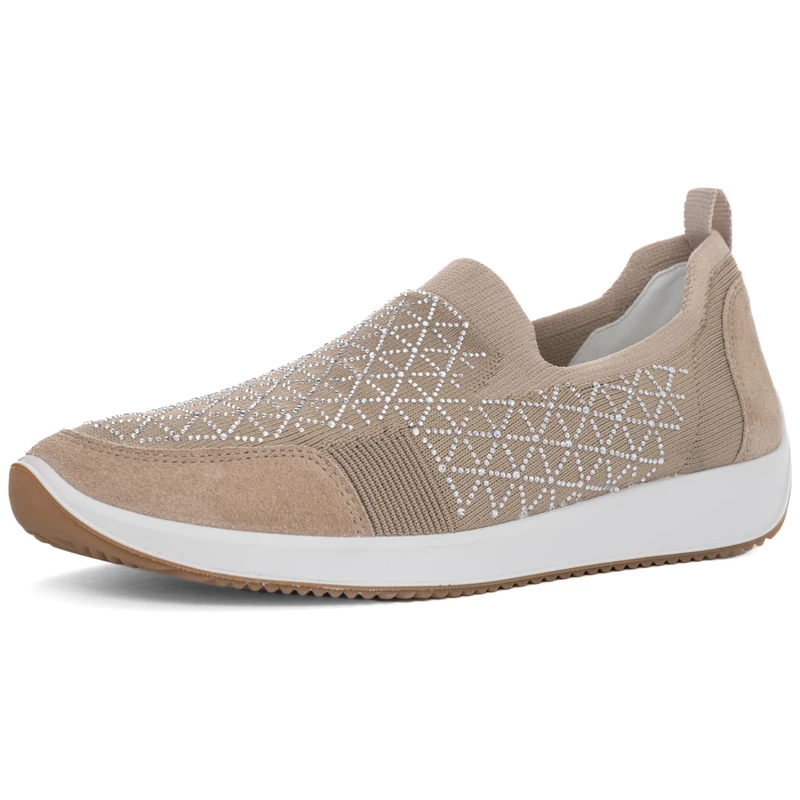 ARA Women Lissabon Loafer, Sand Silver Sand, 42.5 EU