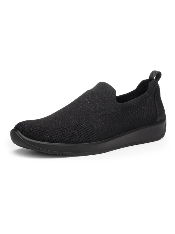 ARA Women Lissabon Loafer, Black Metallic Black, 5-5.5 UK