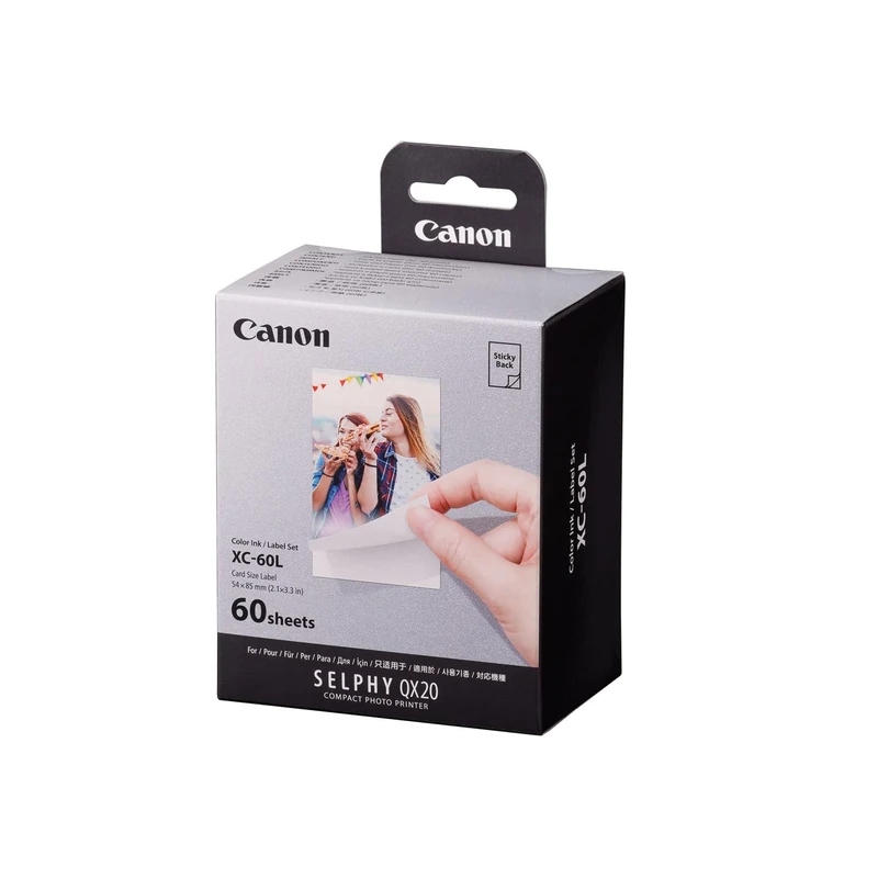 Canon XC-60L Genuine Ink + Paper Set, for SELPHY Square QX20-60 Prints