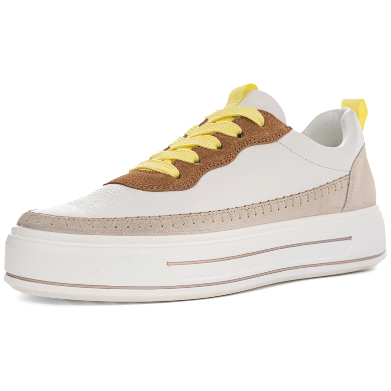 ARA Women Canberra Sneaker, Shell Cream Biscuit, 39 EU Weit