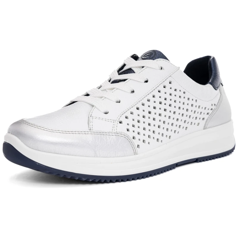 ARA Osaka Women's Trainers, White, Silver, Night, White Silver Night, 40 EU Weit