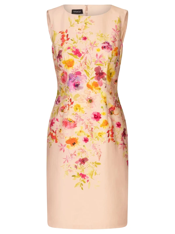 APART Fashion Women's Etuikleid Dress, Rose-Multicoloured, 10