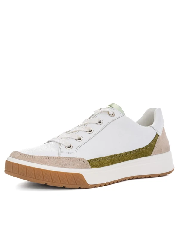 ARA Shoes Low Rome Women's Trainers, Shell White Kiwi Piselo, 38.5 EU