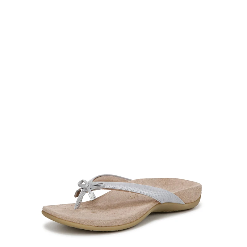 Vionic Womens Bella Flip-Flop Sandal Wide Fit UK 6.5, Vapor Leather