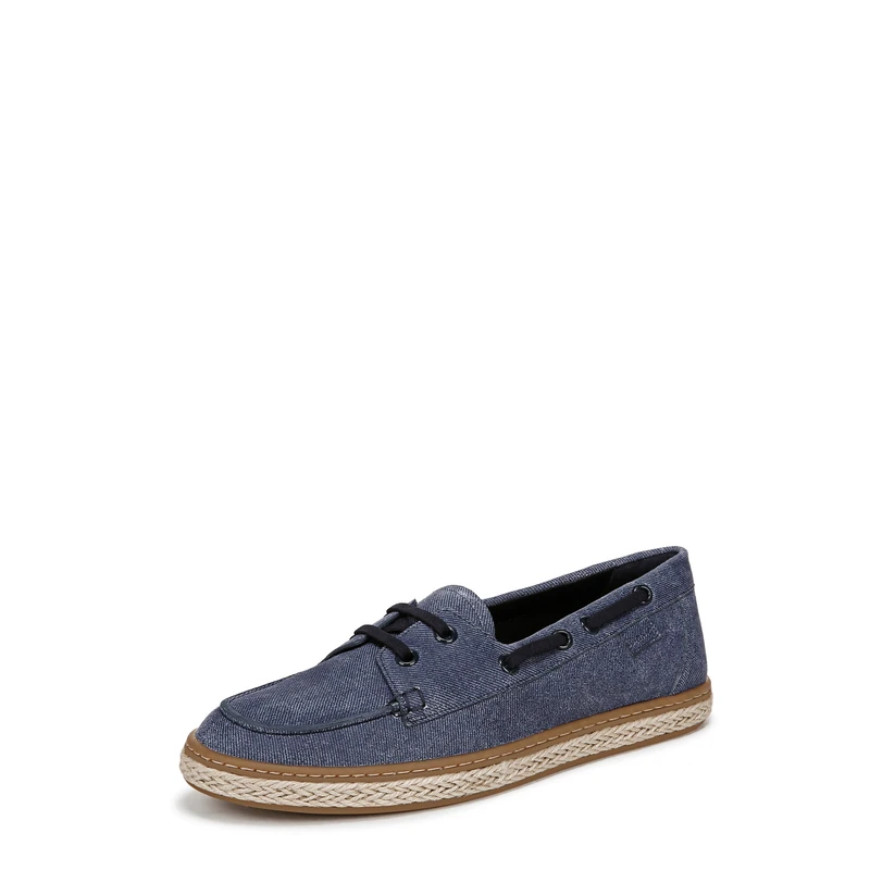 Vionic Women's Bay Moccasin | Dark Denim | Slip-On Shoes | VIO Motion Arch Support & Plantar Fasciitis Relief | Cushioned Everyday Flat Shoes | UK 3