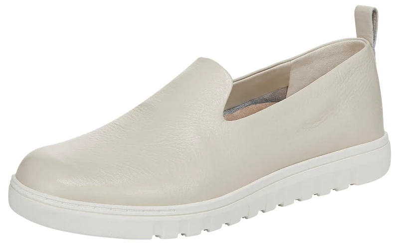 Vionic Womens Uptown Willa Slip-On Flats Medium Fit UK 6.5, Cream Leather