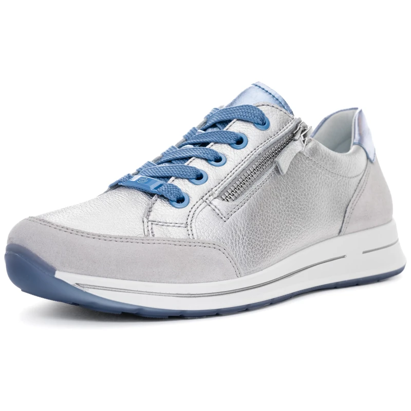 ARA Women Osaka Sneaker, Pebble Silver Sky, 39 EU Weit