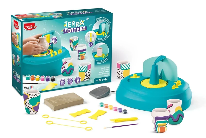 Maped Creativ Terra Pottery Kit – Pottery Tower – Creation and Decoration of Pottery – Upgrading Creative Hobby – Beginner and Advanced Levels – Made in France – Suitable for Ages 8 and Above