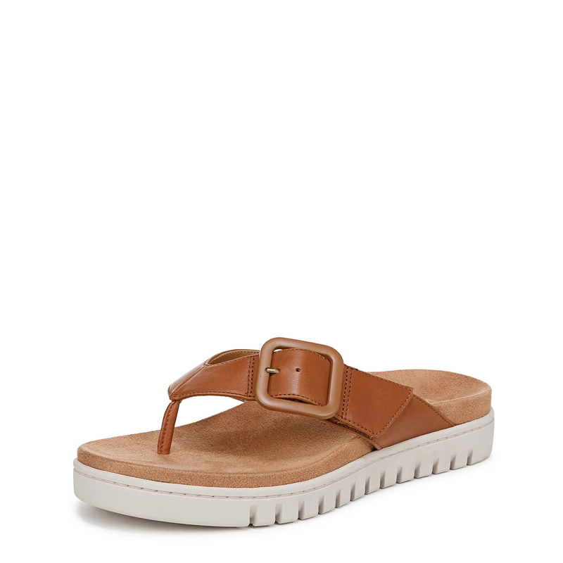 Vionic Womens Uptown Marin Flip-Flop Sandal Medium Fit UK 7, Tan TMB Leather