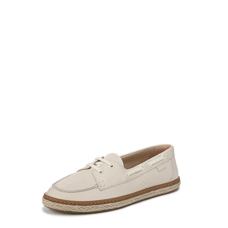 Vionic Women's Bay Moccasin | Cream Nappa | Slip-On Shoes | VIO Motion Arch Support & Plantar Fasciitis Relief | Cushioned Everyday Flat Shoes | UK 4.5