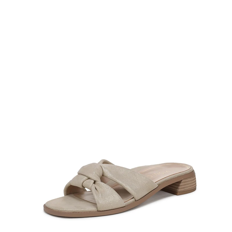 Vionic Women's Mabel Flat Sandal, Gold Metal Leather, 5 UK