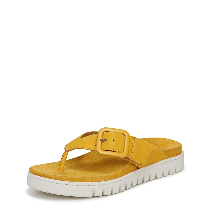 Vionic Women's Uptown Marin Flip-Flop, Daffodil Nubuck, 7 UK