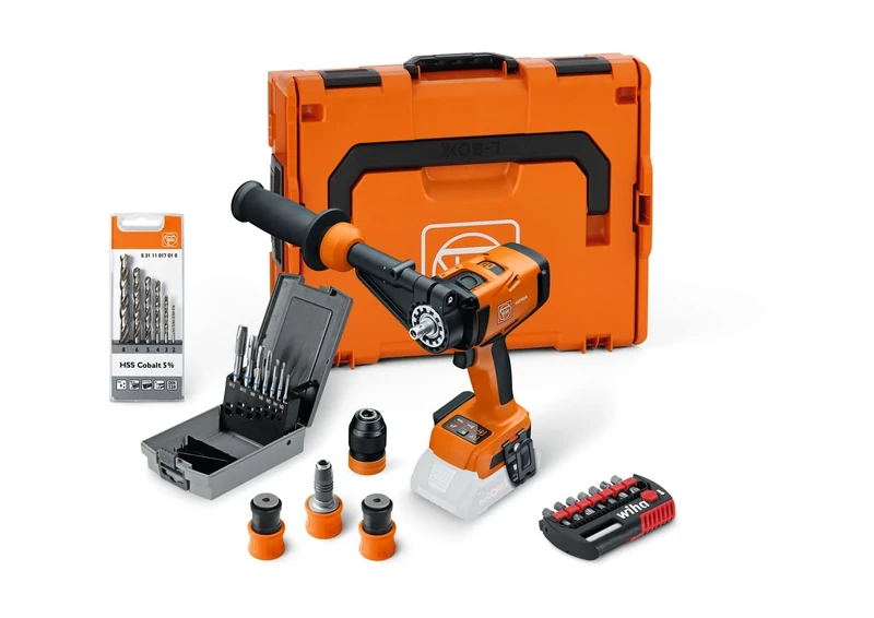 FEIN ASCM 18-4 QM AS Metal Advanced Top Set Battery Drill Driver with Accessory Set, 4 Speeds, Brushless Motor and QuickIN Interface, Without Battery and Charger