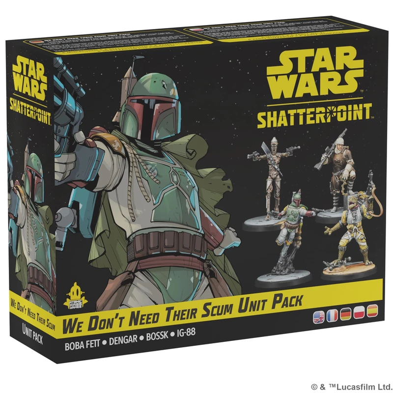 Atomic Mass Games | Star Wars Shatterpoint: We Don’t Need Their Scum Squad Pack | Miniatures Board Game | Ages 14+ | 2 Players | 90+ Minutes Playing Time