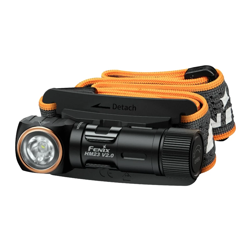 fenix HM23 V2.0, Compact & Lightweight Multi-Purpose Head Torch/Right-Angled Torch| 300 Lumens | 88m | 100 Hrs Max | AA Battery Powered | Magnetic Tail Cap | 150° Vertical Tilt | IP68