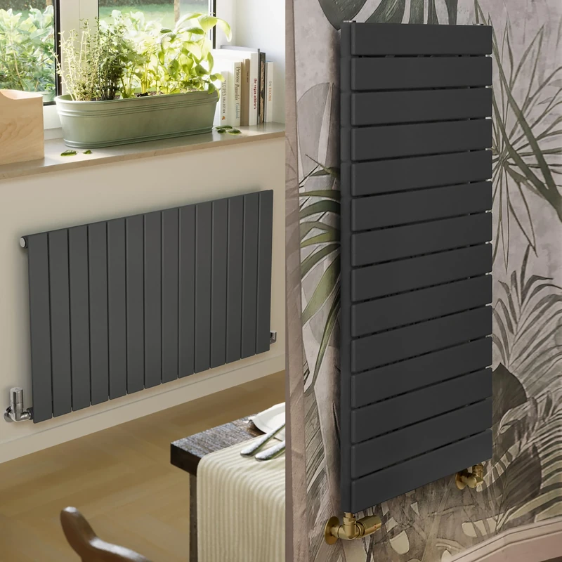 Terma Radiator (Cen./Heating), Steel, Metallic Grey, 600h x 1032w (mm) Single Panel [2425 BTUs t50]