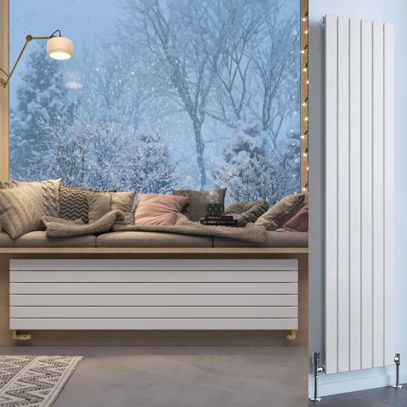 Terma Radiator (Cen./Heating), Steel, White RAL 9016, 1800h x 440w (mm) Single Panel [2667 BTUs t50]