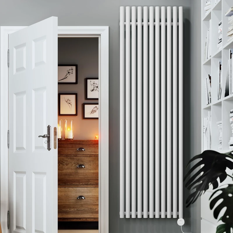 Terma Electric Radiator, Steel, White RAL 9016, 2000h x 590w (mm) [1.5kw]