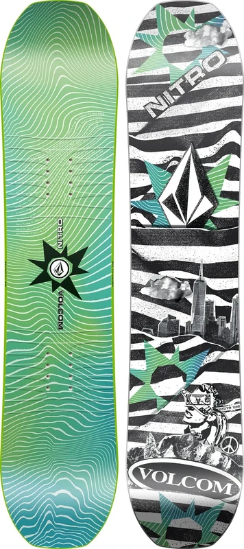 Nitro Unisex Youth Ripper Kids X Volcom Snowboard, Multi-Coloured