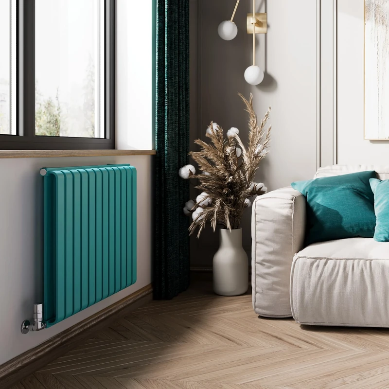 Terma Radiator (Cen./Heating), Steel, RAL 5018 (Matt) Teal, 630h x 785w (mm) [2960 BTUs t50]