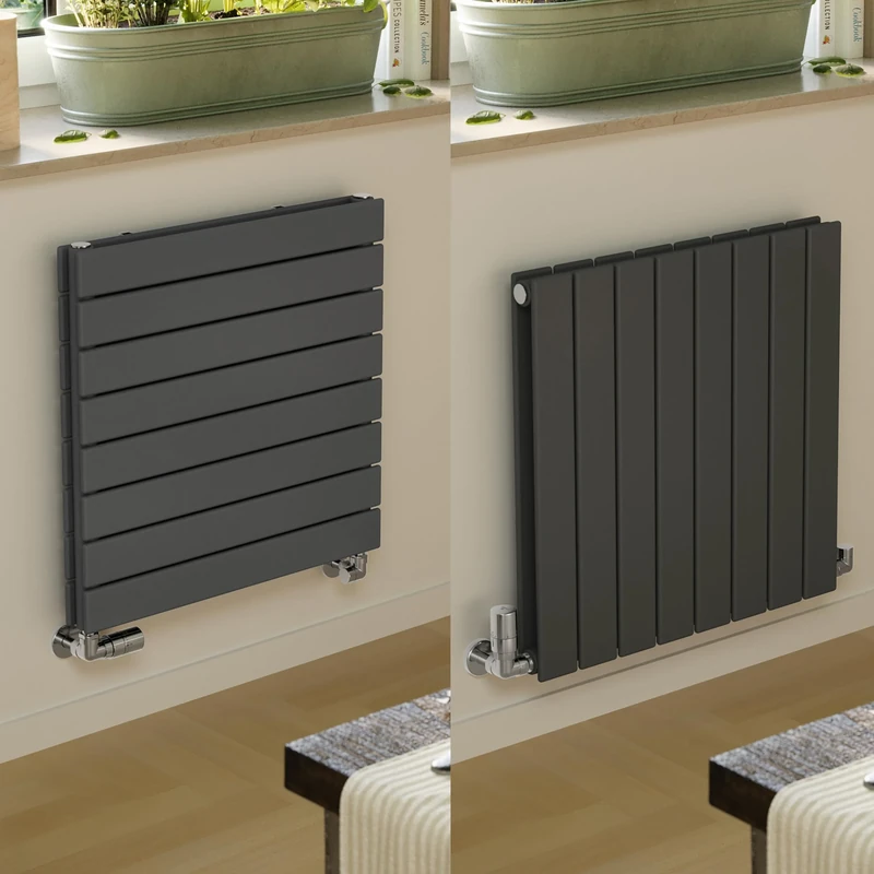 Terma Radiator (Cen./Heating), Steel, Metallic Grey, 600h x 588w (mm) Double Panel [2111 BTUs t50]