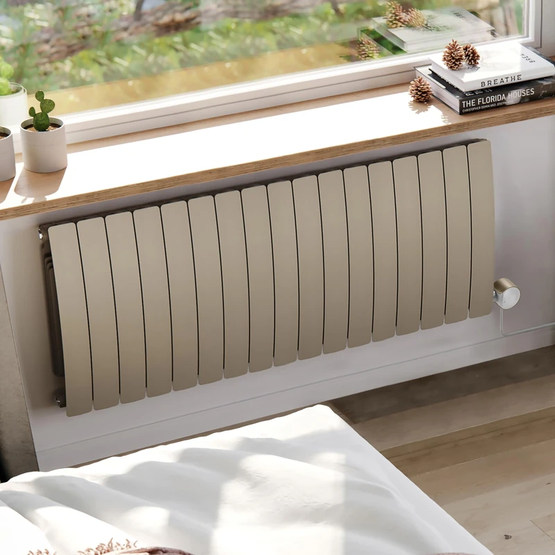 Terma Electric Radiator, Aluminium, Quartz Mocha, 590h x 1360w (mm) [2kw]