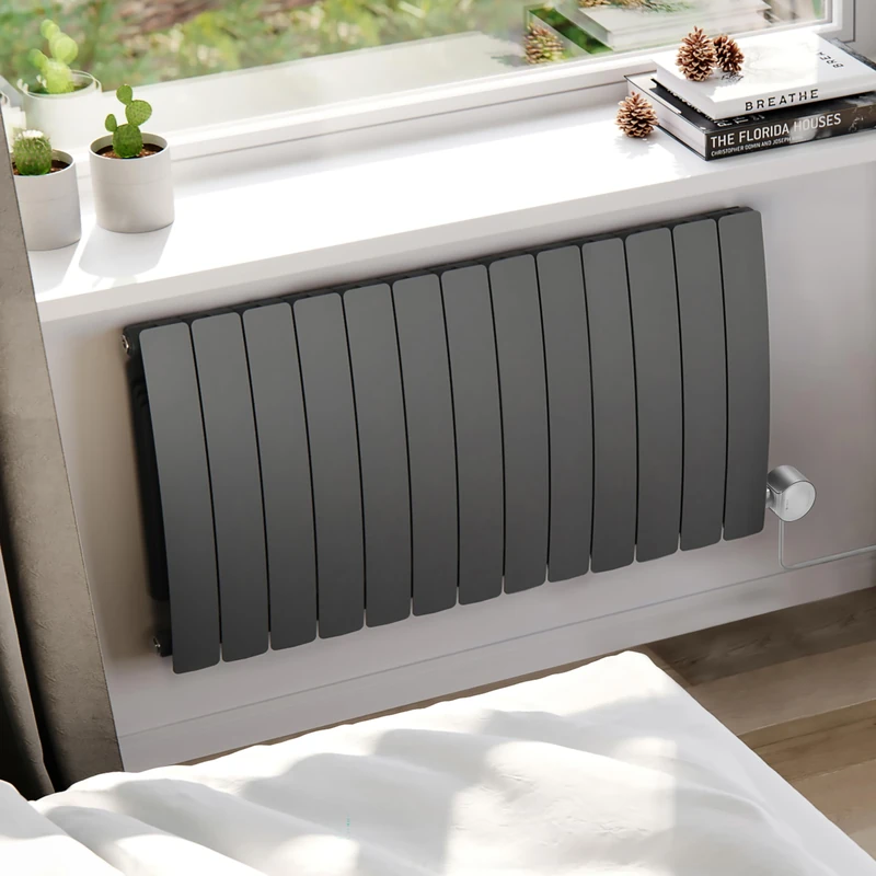 Terma Electric Radiator, Aluminium, Graphite Grey, 590h x 1040w (mm) [1.5kw]